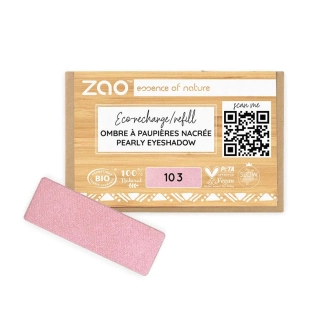 ZAO - Obdĺžnikový perleťový očný tieň 103 Old pink - náplň