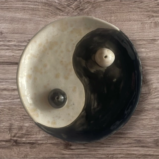 Hand - made - Stojan na vonné tyčinky, Jin Jang harmónia