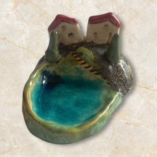 Hand - made - Keramický svietnik Toskánske svetielko