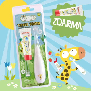 Jack N´Jill - Sonická detská zubná kefka Tickle Tooth Led