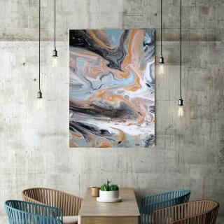 Abstraktný obraz - acrylic pouring SMOG, veľký