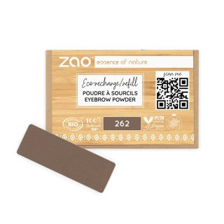 Zao - Obdĺžnikový tieň na obočie 262 Brown - náplň