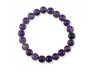 Náramok Ametyst gulička 8mm