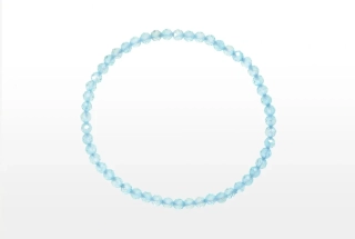 Náramok Topaz modrý gulička fazetovaná 3mm