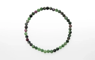 Náramok Rubín Zoisit gulička fazetovaná 4mm