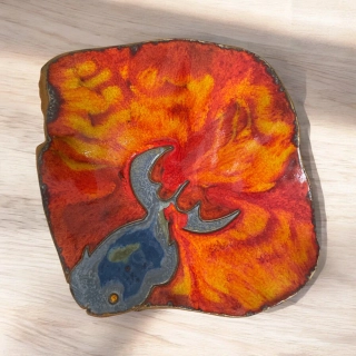 Hand - made - Keramická misa Plameň mora