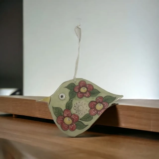Hand - made - Dekoračný vtáčik Spev jari