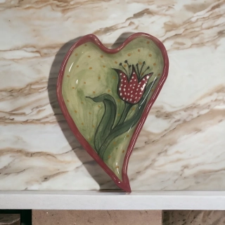Hand - made - Keramická tácka Srdce pre radosť