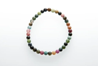Náramok Turmalín farebný gulička 4mm