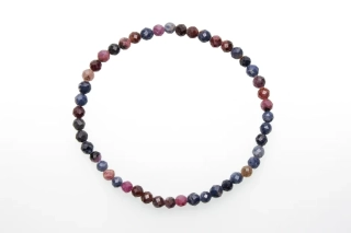 Náramok Rubín - Zafír gulička fazetovaná 4mm