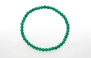 Náramok Achát zelený gulička 4mm