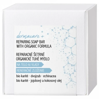 Soaphoria - DERMACARE+ Reparačné organické tuhé mydlo na účinnú relipidáciu (starý názov: mydlo na Psoriázu, ekzém a problematickú pokožku)