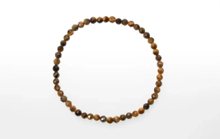 Náramok Tigrie oko AA gulička fazetovaná 4mm