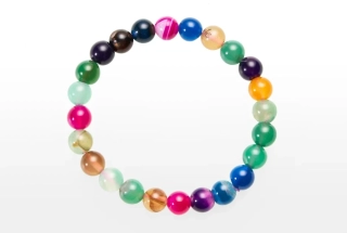 Náramok Achát MIX gulička 8 mm