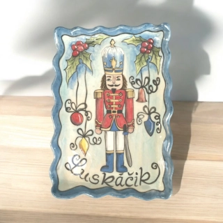 Hand - made - Keramická tácka „Luskáčikova sviatočná melódia“