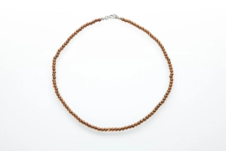 Náhrdelník- Hematit gulička fazetovaná bronzová 4mm