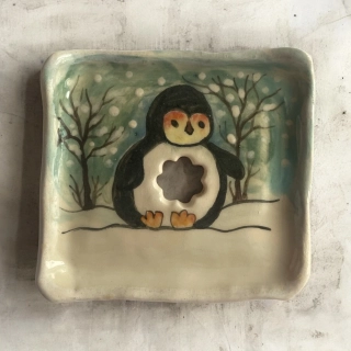 Hand - made - Mydelnička Zimný tučniak