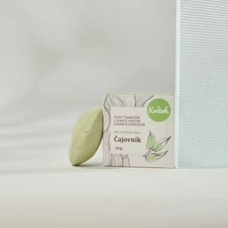 Kvitok - Tuhý Šampón s Kondicionérom - Čajovník (pre MASTNÉ vlasy) 50 g