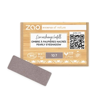 ZAO - Obdĺžnikový perleťový očný tieň 107 Brown grey - náplň