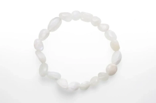 Náramok Mesačný kameň biely troml 8x12mm