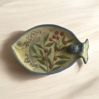 Hand - made - Stojan na vonné tyčinky, Rybka s príbehom prírody