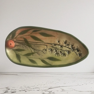 Hand - made - Stojan na vonné tyčinky, Konvalinky v lístí