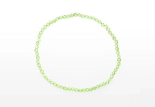 Náramok Olivín gulička fazetovaná 3mm