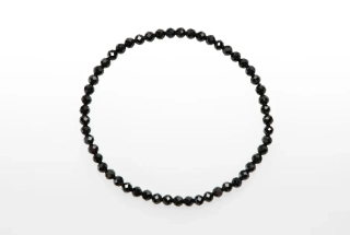 Náramok Spinel čierny gulička fazetovaná 3mm