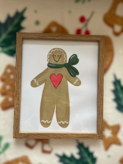 Hand - made - Obraz Perníček so srdiečkom 