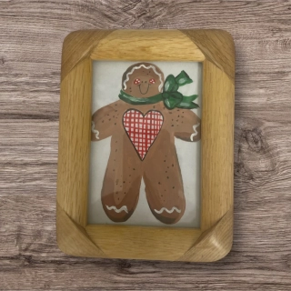 Hand - made - Obraz Perníček so srdiečkom 