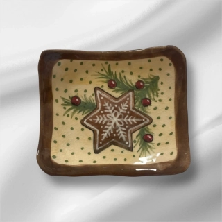 Hand - made - Keramická miska Perníková hviezdička zimného pokoja
