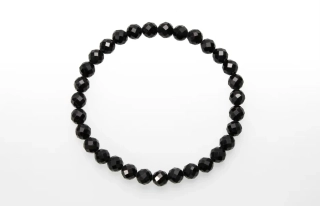 Náramok Turmalín čierny gulička fazetovaná 6mm