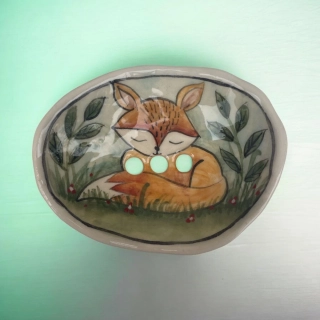 Hand - made - Mydelnička Spiaca líška