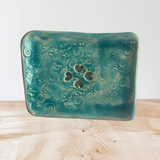 Hand - made - Mydelnička Tyrkysové srdiečka