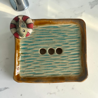 Hand - made - Mydelnička Rybka na vlnách