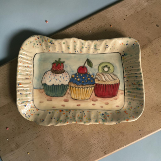 Hand - made - Keramická tácka Sladké pokušenie