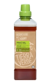 Tierra Verde - Prací gél z mydlových orechov s BIO silicou vavrínu kubébového (fľaša 1 l)