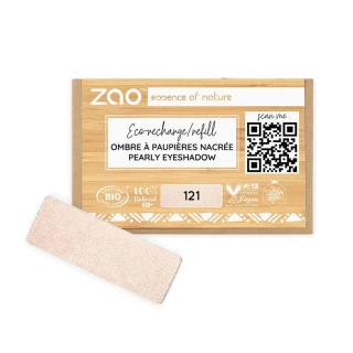 ZAO - Obdĺžnikový perleťový očný tieň 121 Pearly ivory - náplň