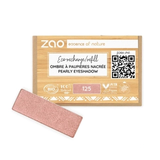 ZAO - Obdĺžnikový perleťový očný tieň 125 Sunshiny pink - náplň
