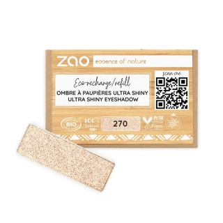 ZAO - Obdĺžnikový očný tieň Ultra shiny 270 Champagne - náplň