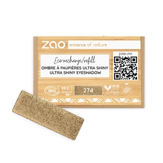 ZAO - Obdĺžnikový očný tieň Ultra shiny 274 Brown bronze - náplň